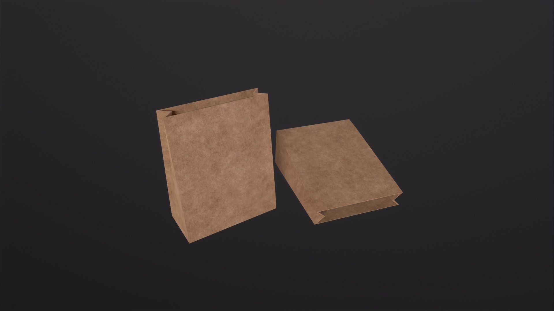 Paper Bag 3D Model Low-poly 3D model_3