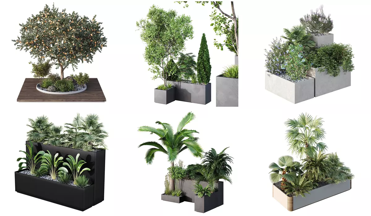  6 Different SETS of outdoor SET VOL84 3D Model Collection_0