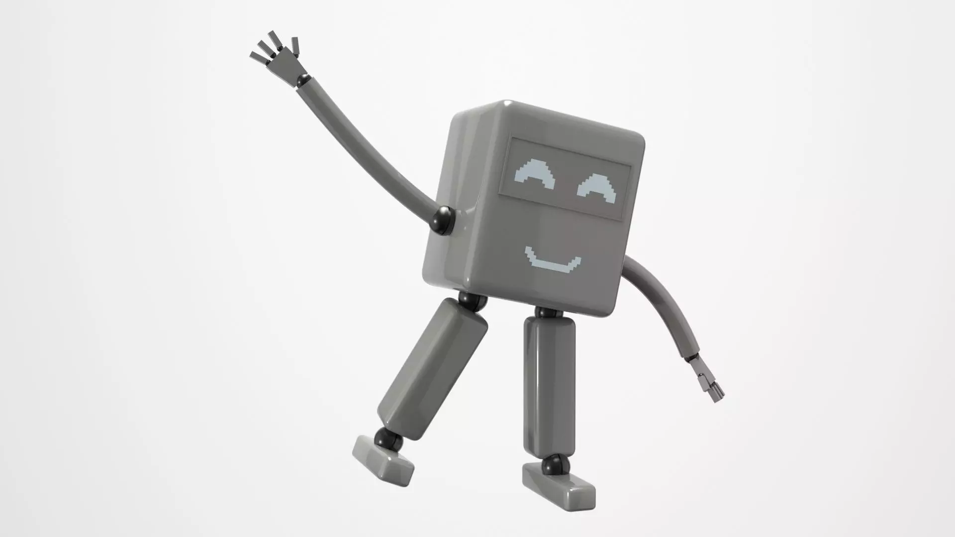 Robot Low-poly 3D model_0