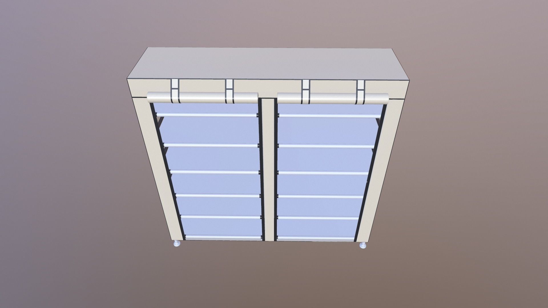 Shoe Rack Portable Storage 3D model_4