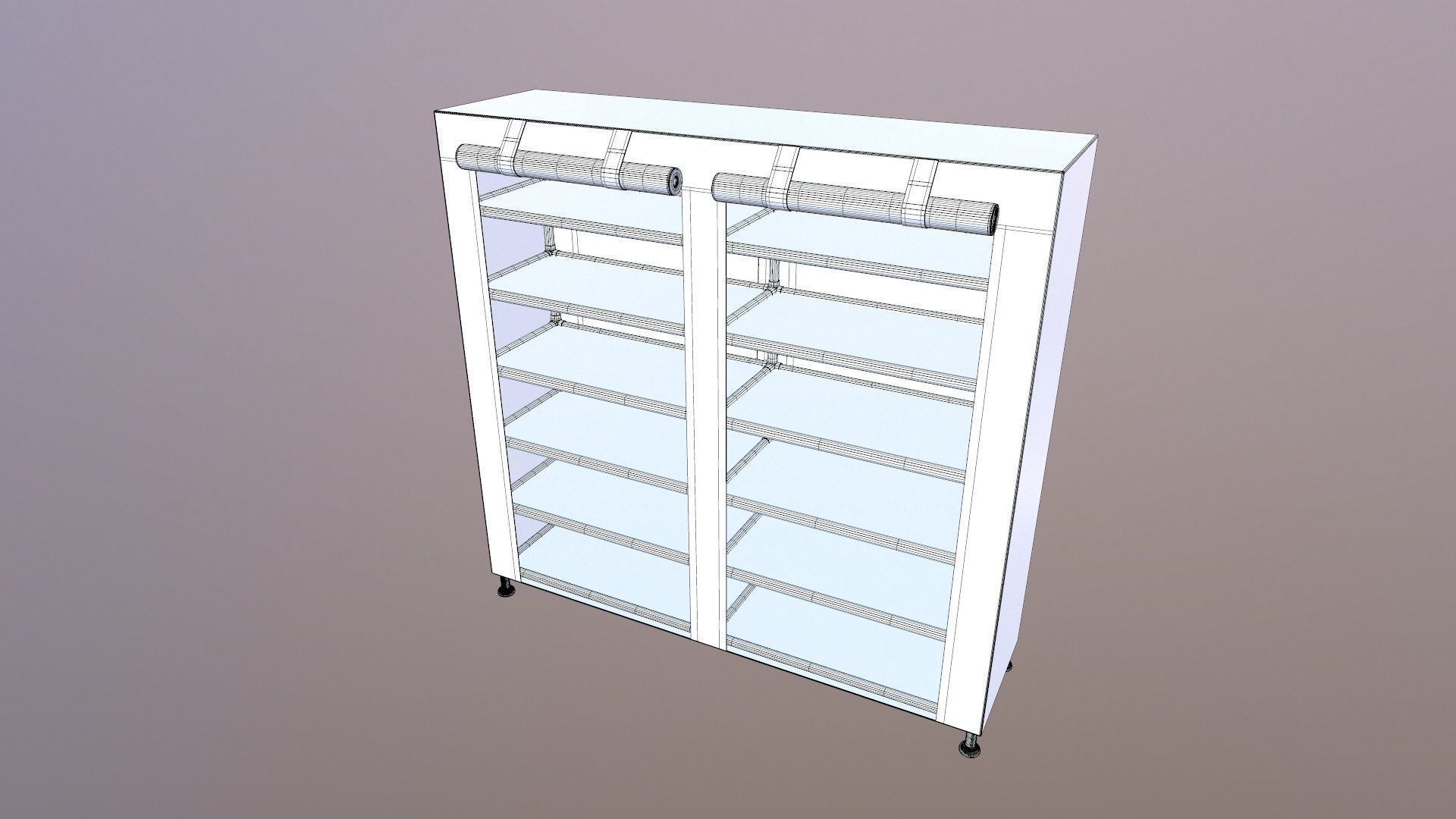 Shoe Rack Portable Storage 3D model_12