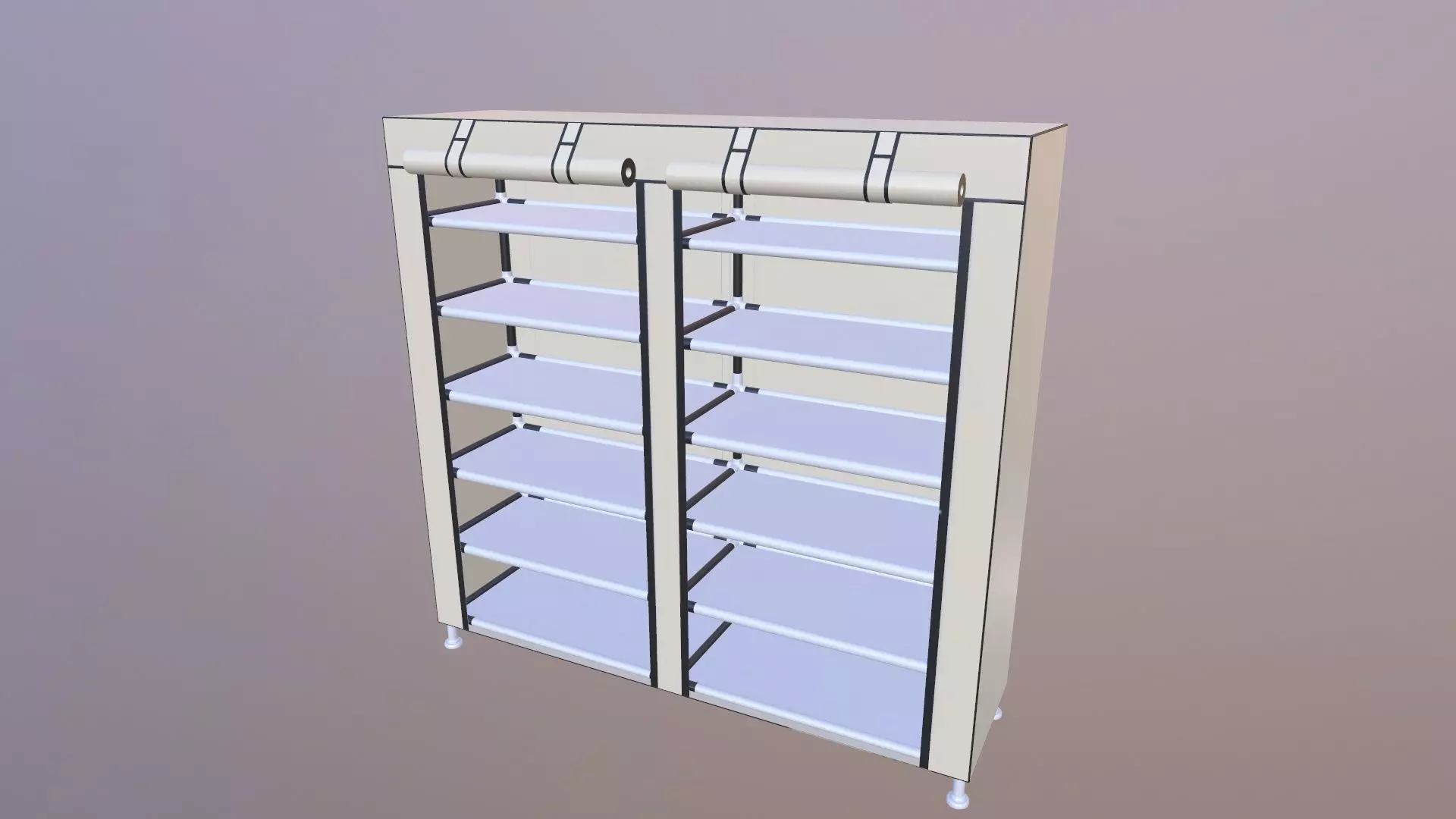 Shoe Rack Portable Storage 3D model_0