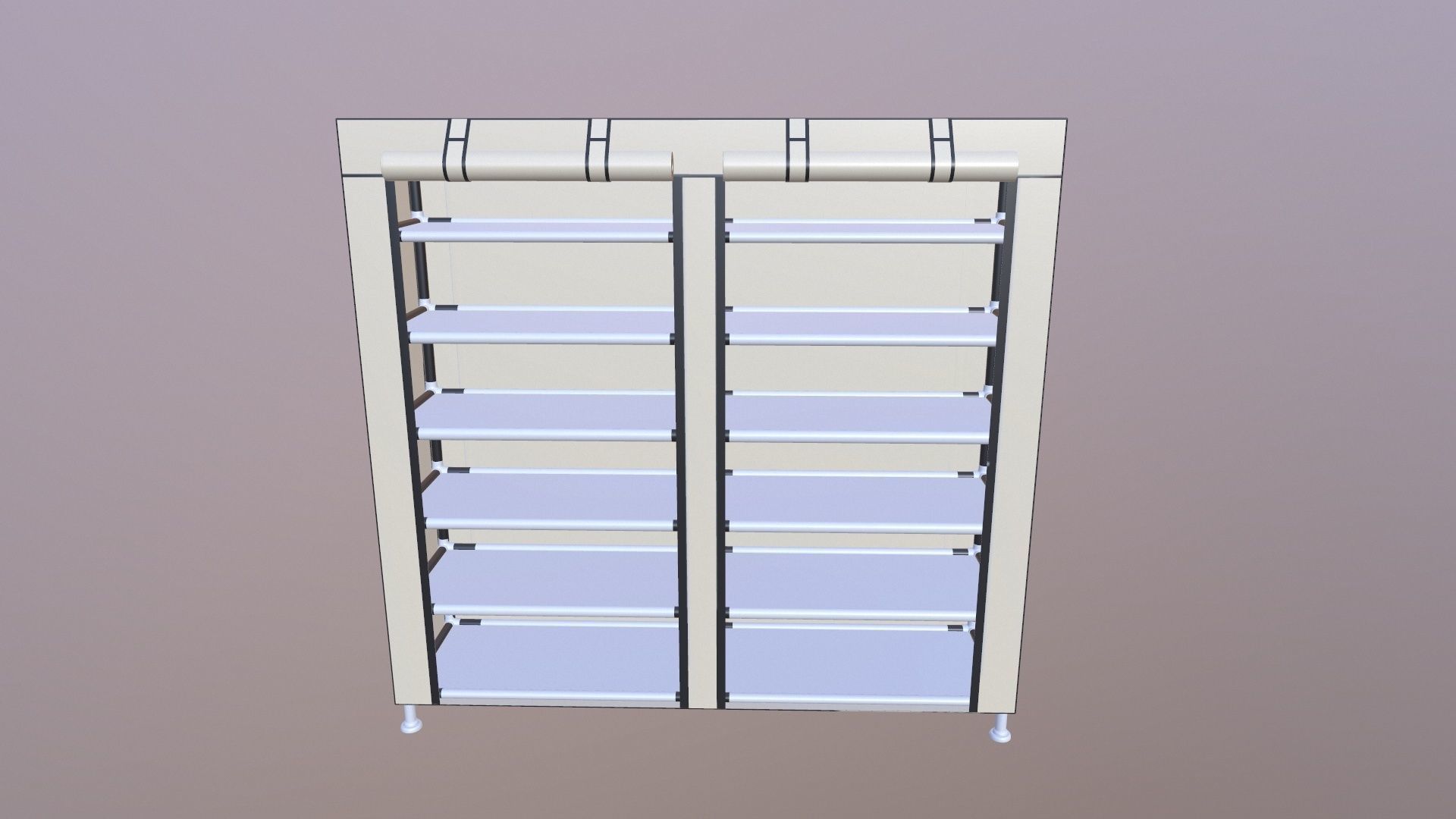 Shoe Rack Portable Storage 3D model_2