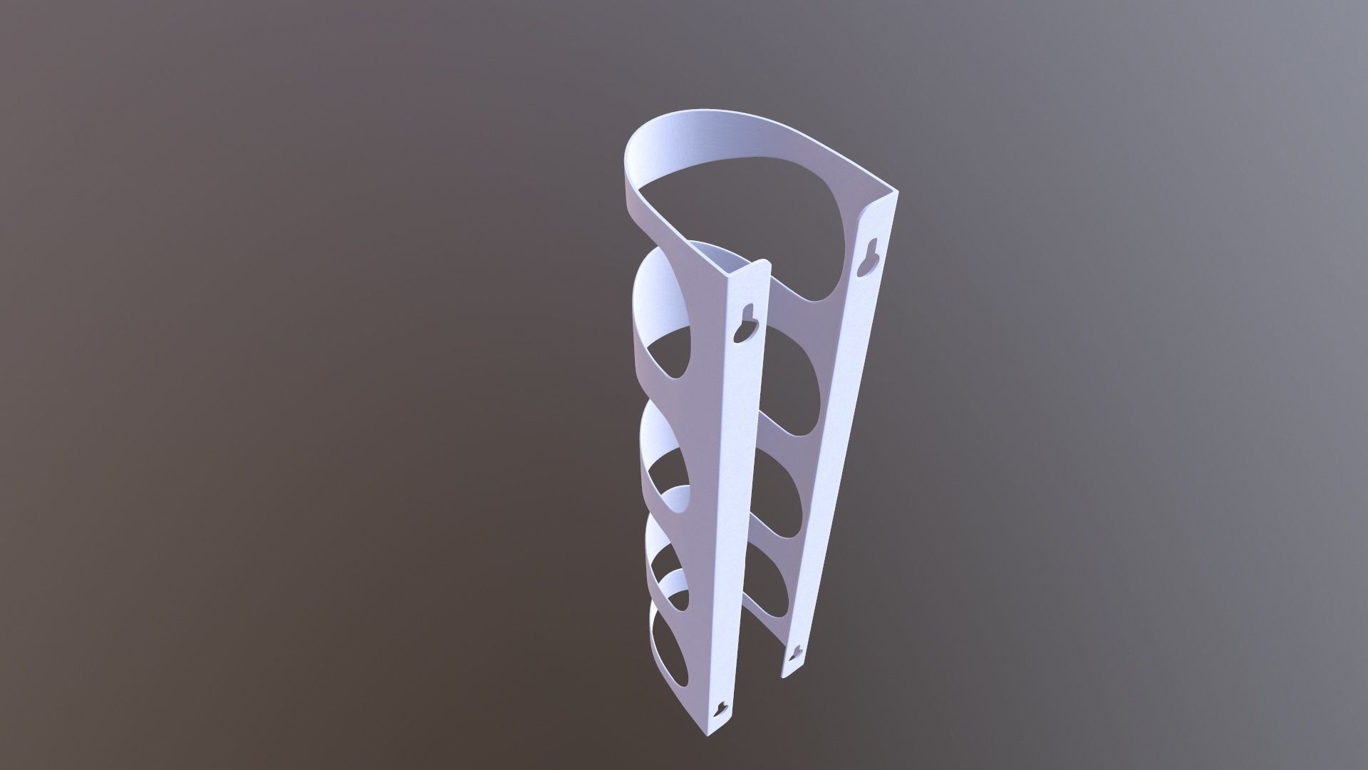 Wall mounted Wine Rack 3D model_7