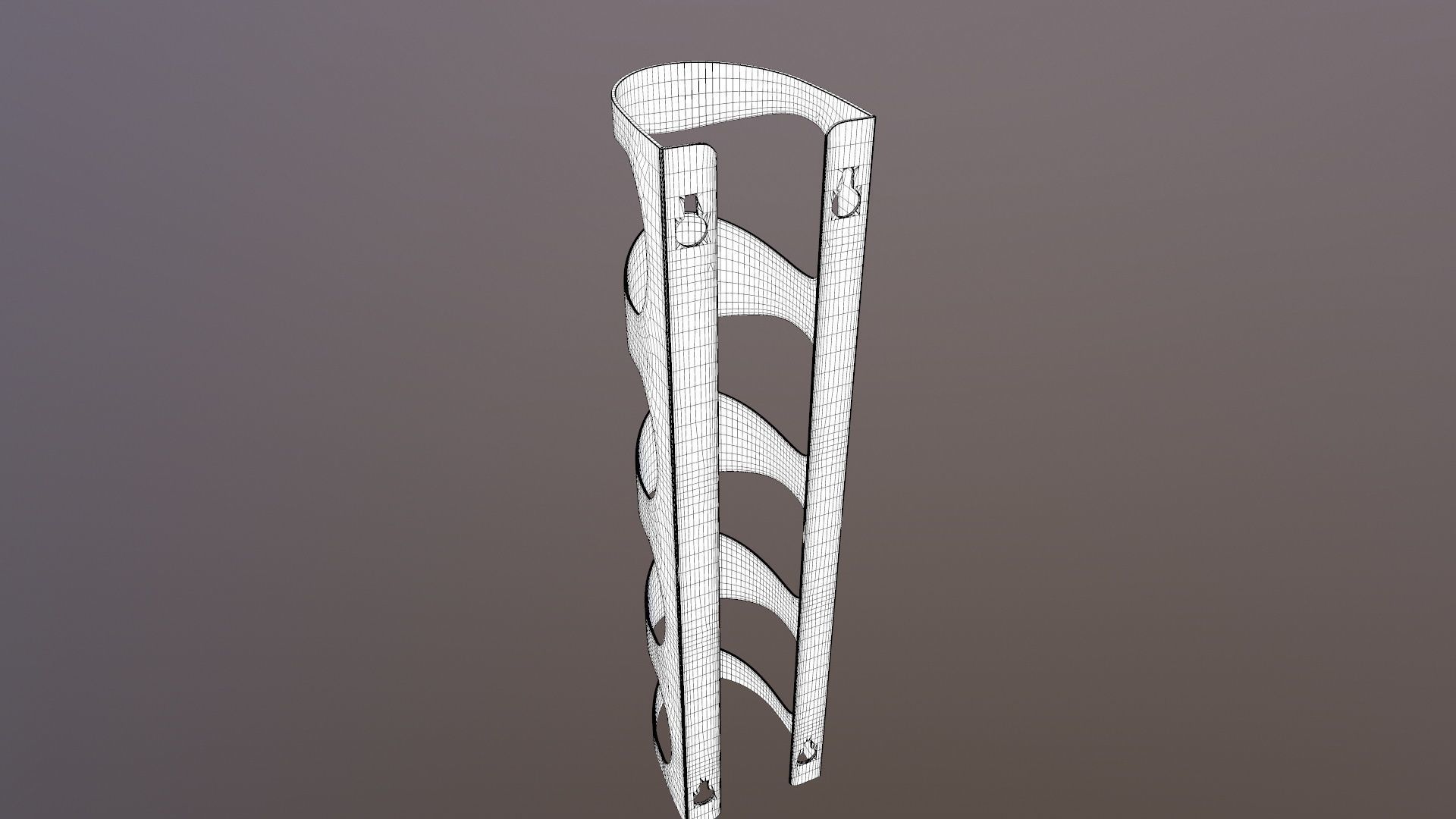 Wall mounted Wine Rack 3D model_10