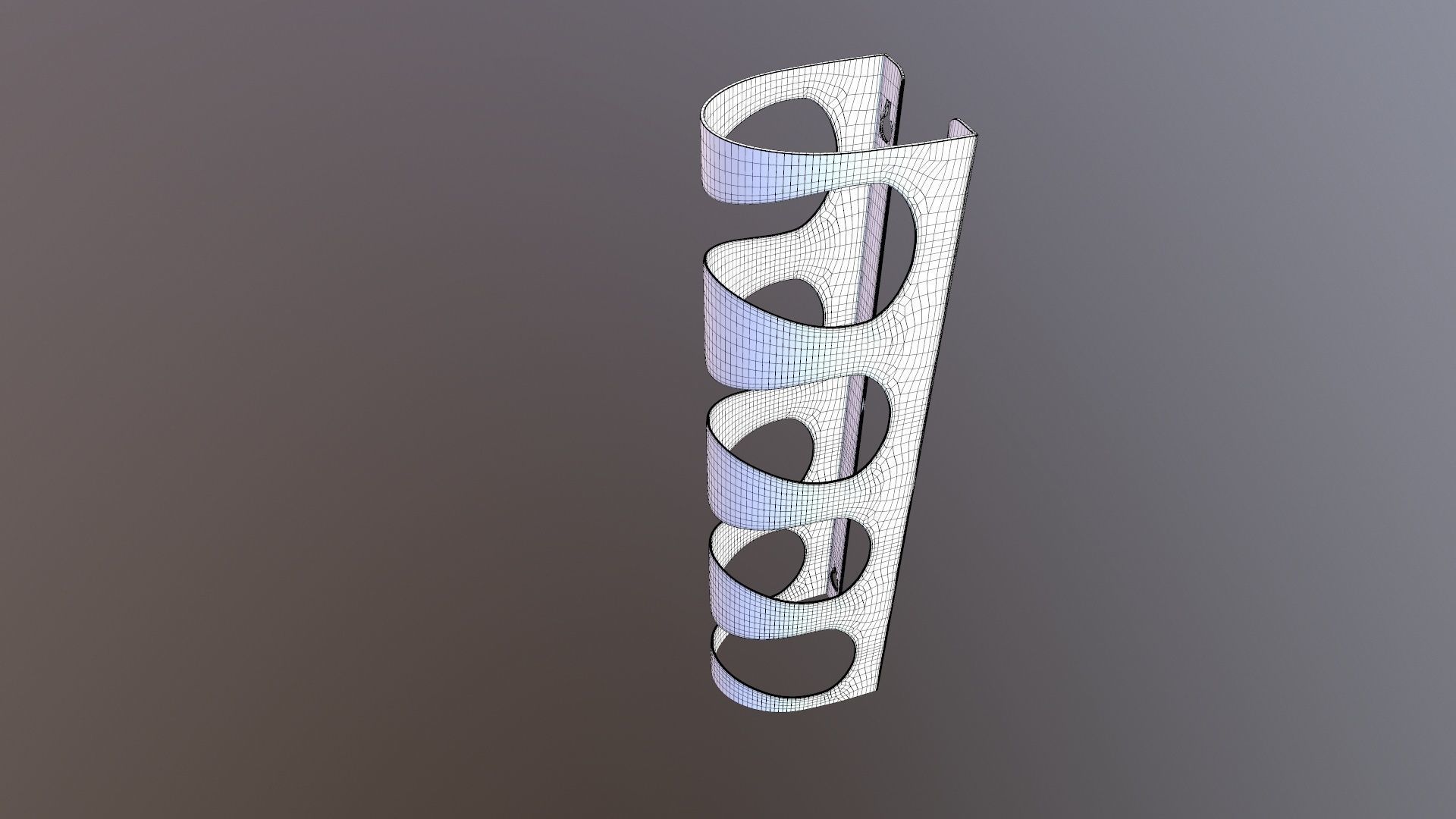 Wall mounted Wine Rack 3D model_9