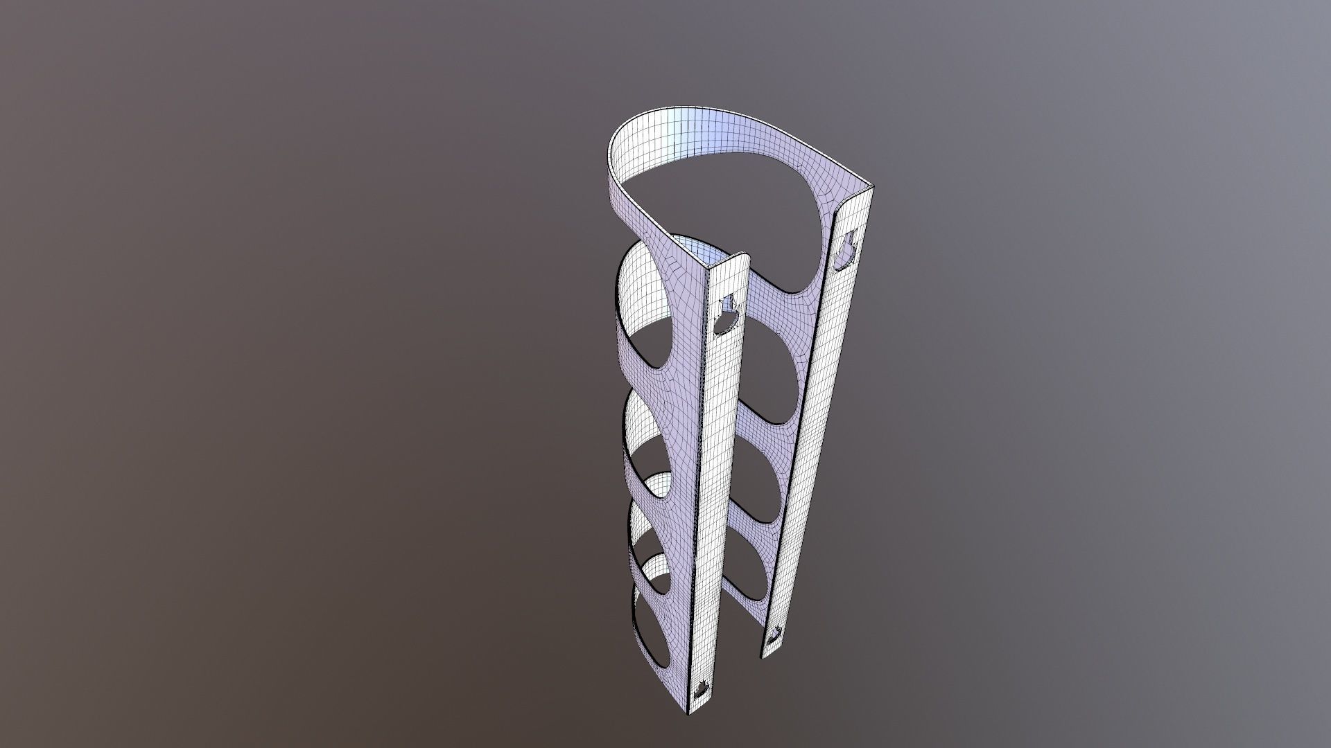 Wall mounted Wine Rack 3D model_8