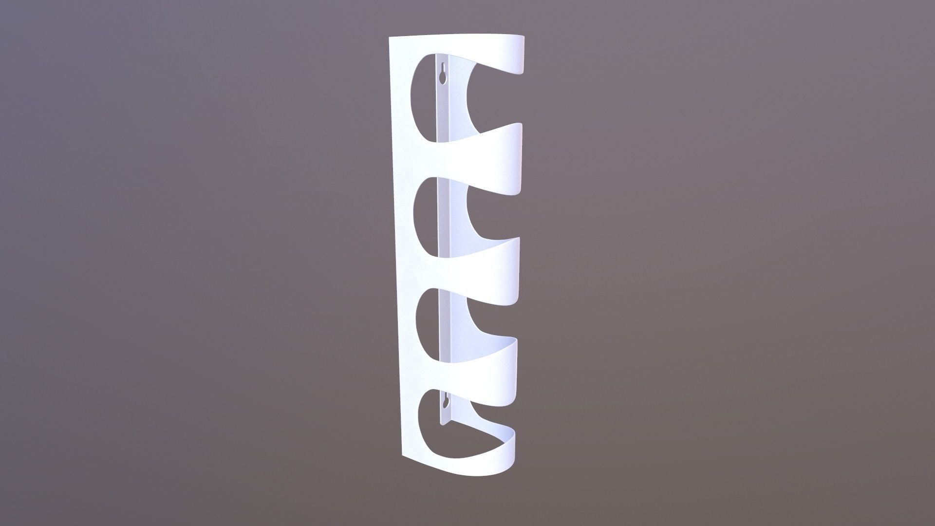 Wall mounted Wine Rack 3D model_3