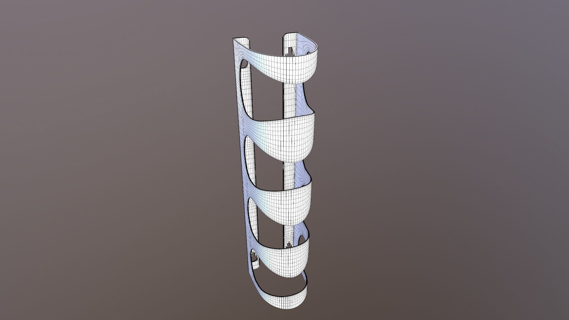 Wall mounted Wine Rack 3D model_12