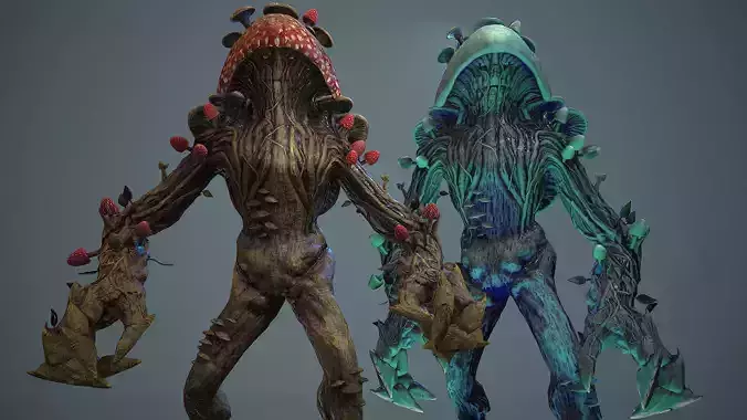 Monster Mushroom 1 Low-poly 3D model