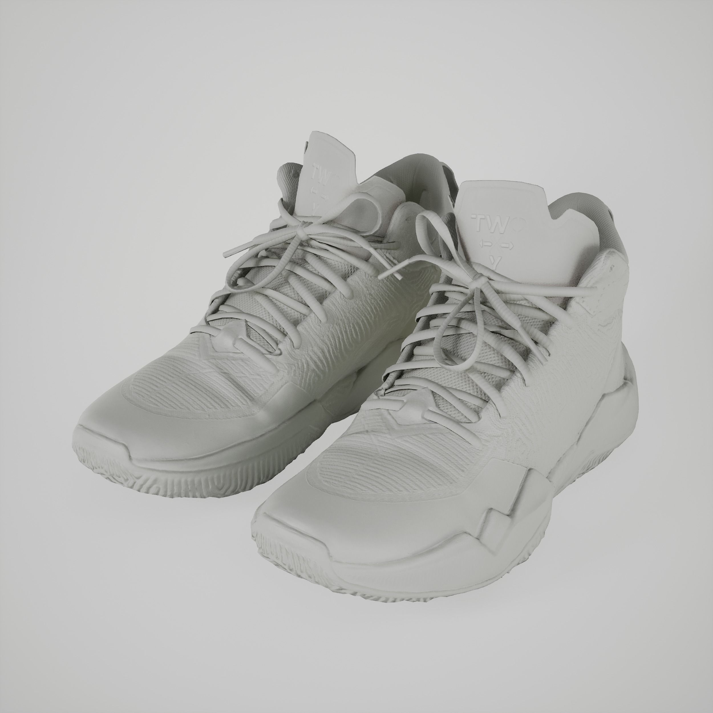 Game-ready Colorful Sneakers Basketball Shoes Low-poly 3D model_6