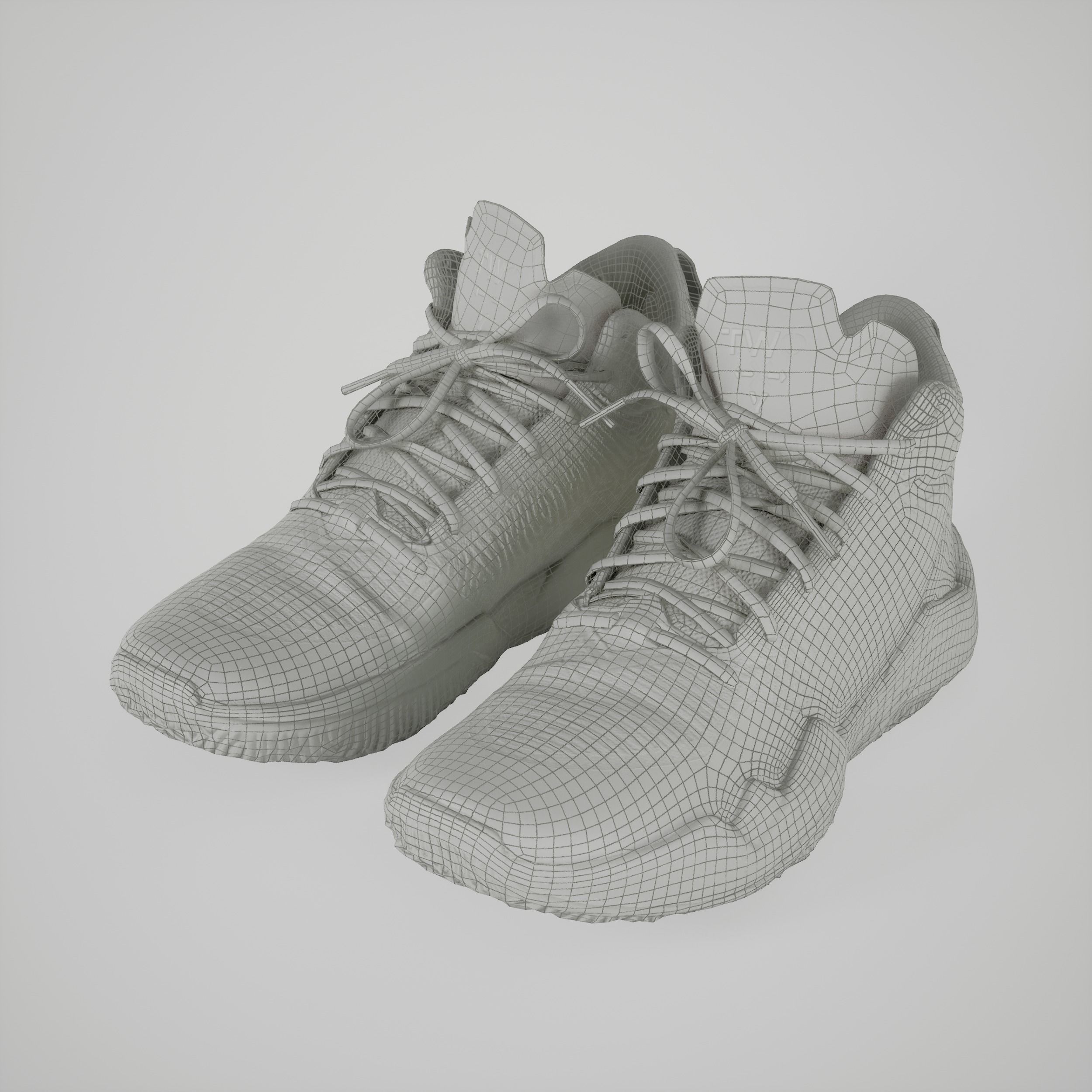 Game-ready Colorful Sneakers Basketball Shoes Low-poly 3D model_9