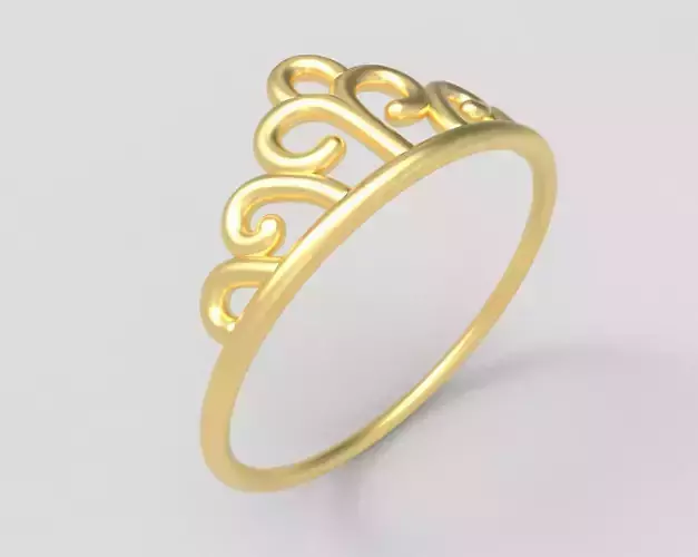Crown1 Minimalist Ring 
