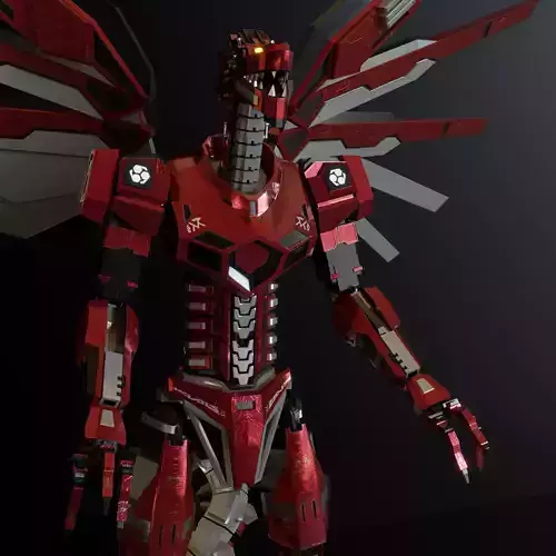 Dragonoid - Mecha Dragon 3D Model 3D model