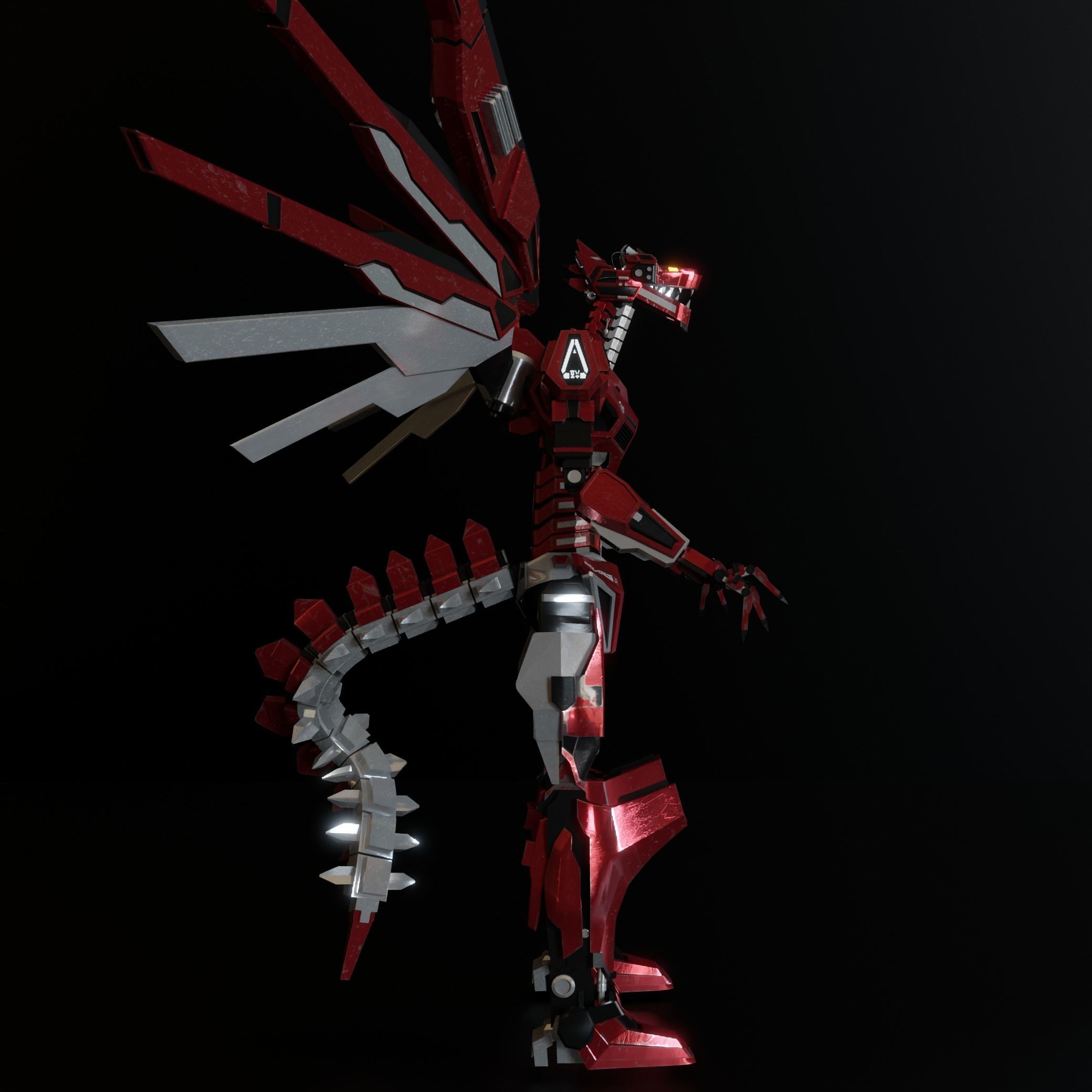 Dragonoid - Mecha Dragon 3D Model 3D model_8