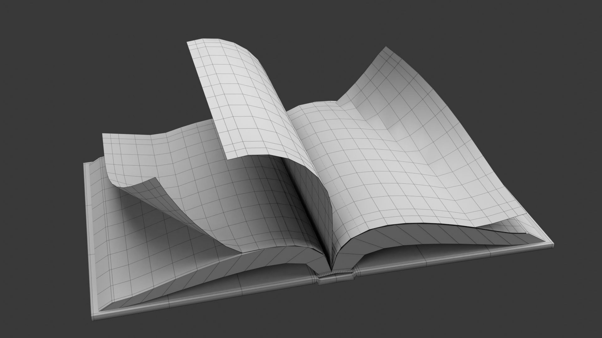 Book Rigged and Animated Low-poly 3D model_13