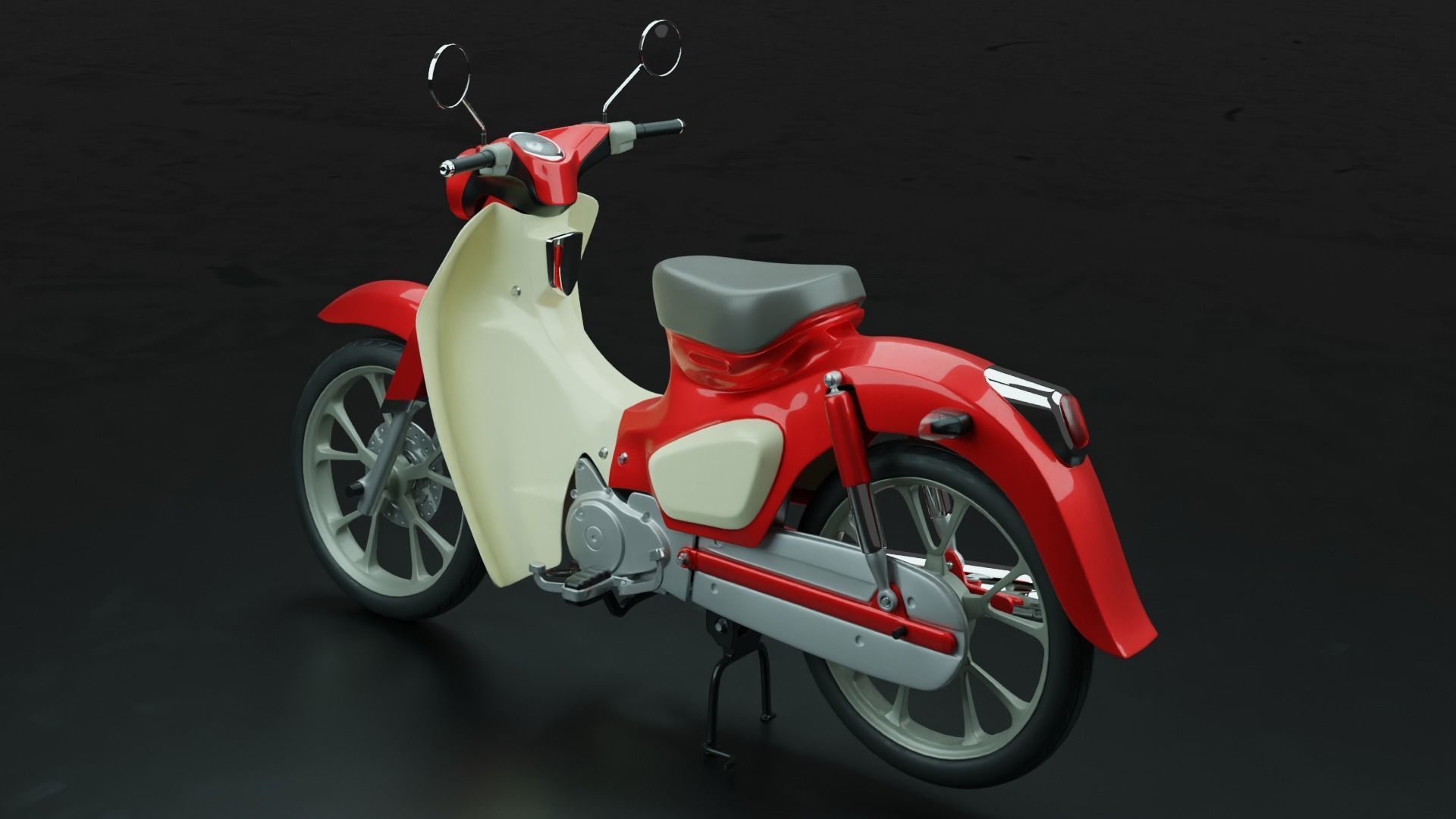 3D Print-Ready Motor Bike 3D print model_3