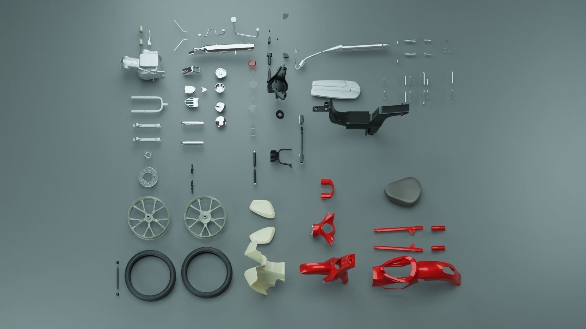 3D Print-Ready Motor Bike 3D print model_5