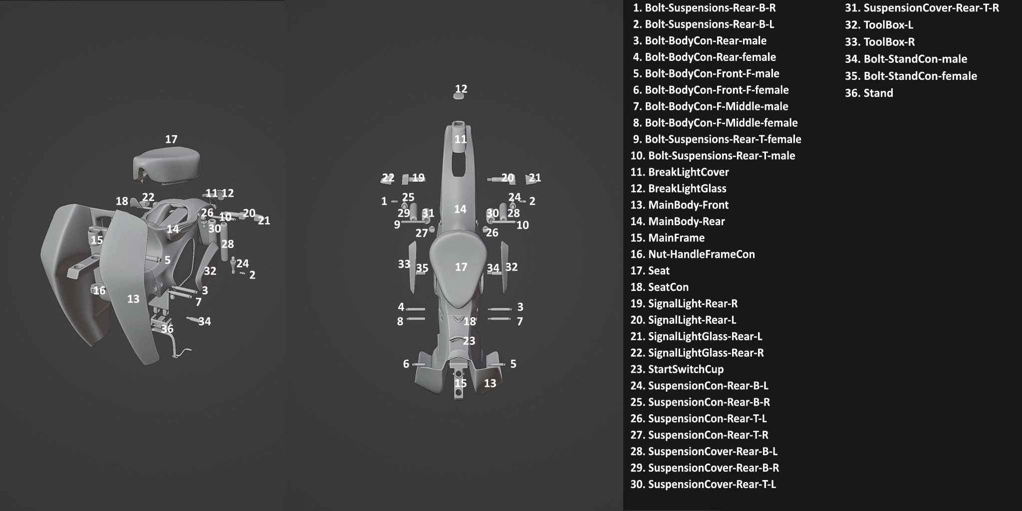 3D Print-Ready Motor Bike 3D print model_8