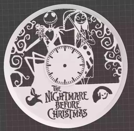 nightmare before christmas clock 2 3D print model