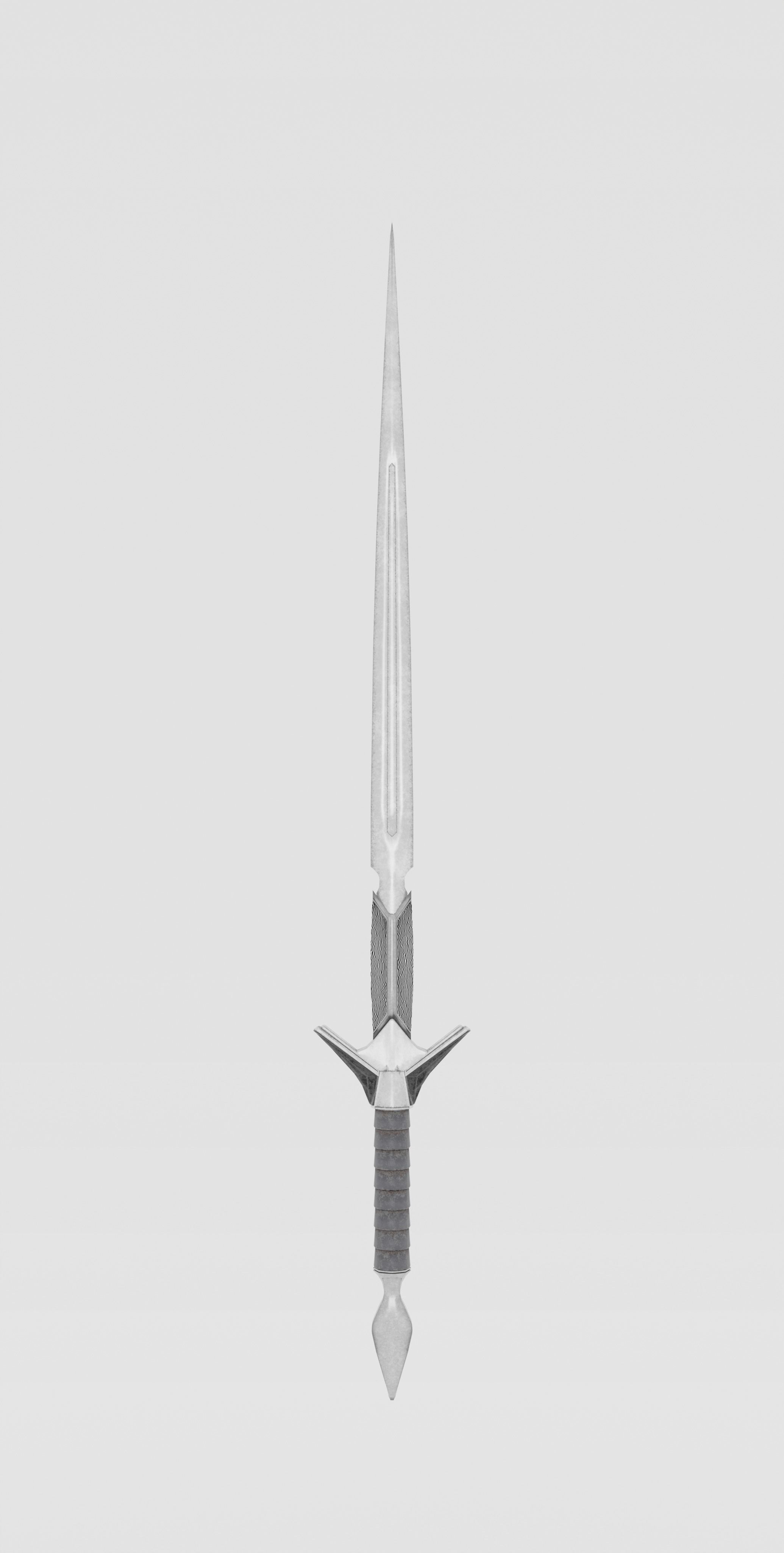Paladins sword Low-poly 3D model_1