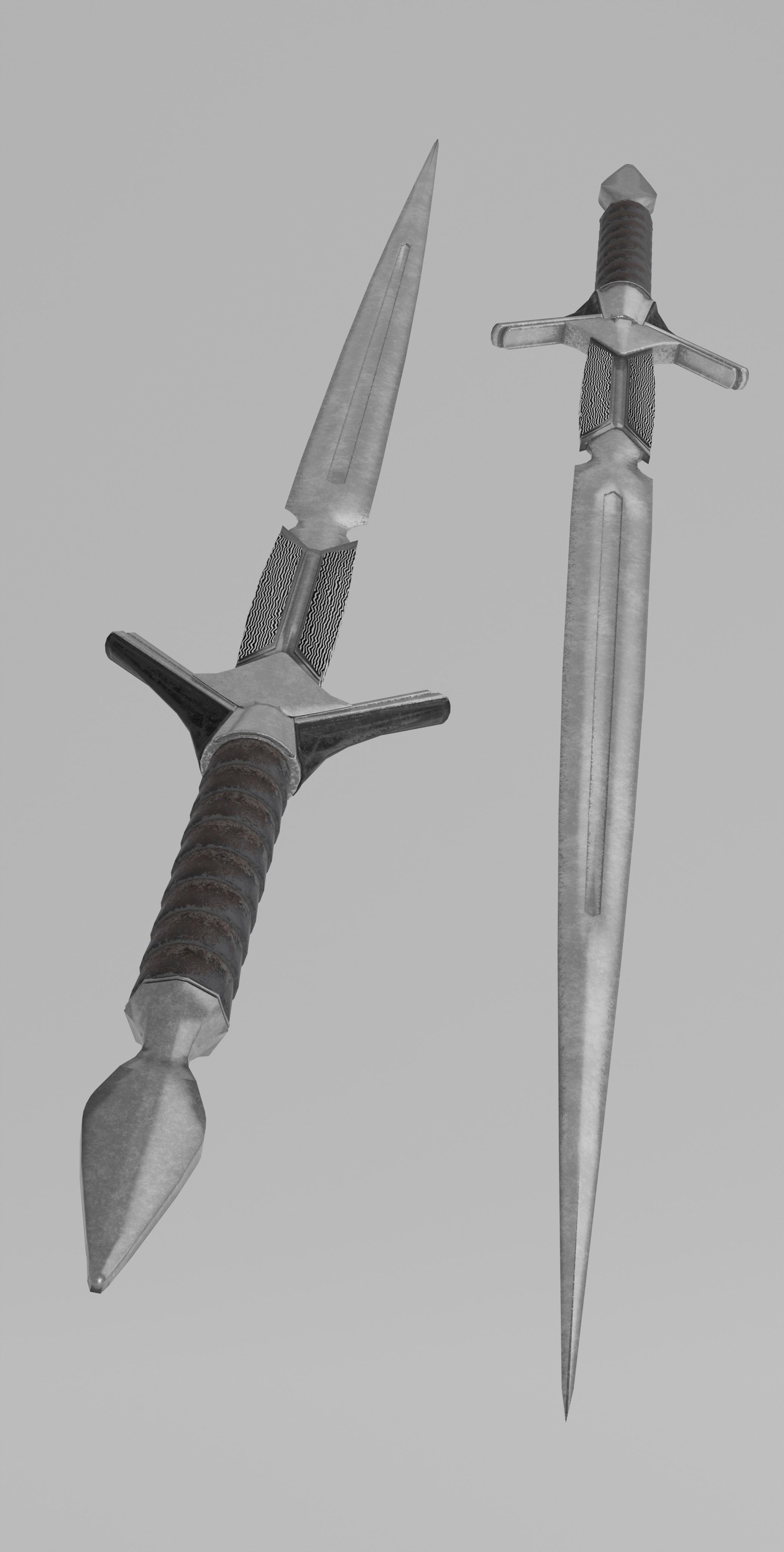 Paladins sword Low-poly 3D model_4