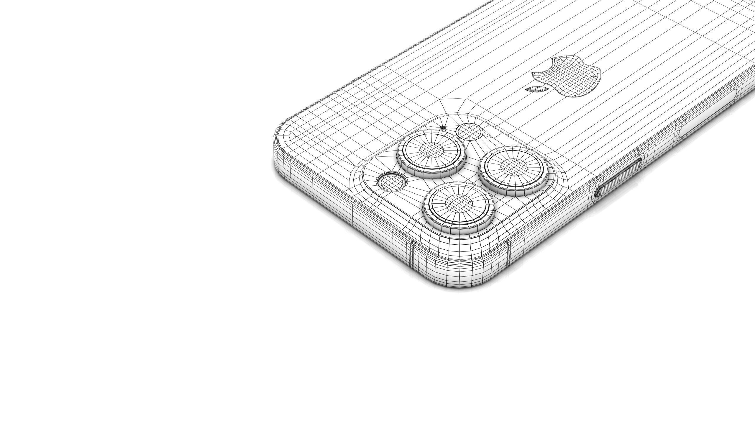 Apple iPhone 15 Pro and Pro max Natural Titanium Low-poly 3D model_26