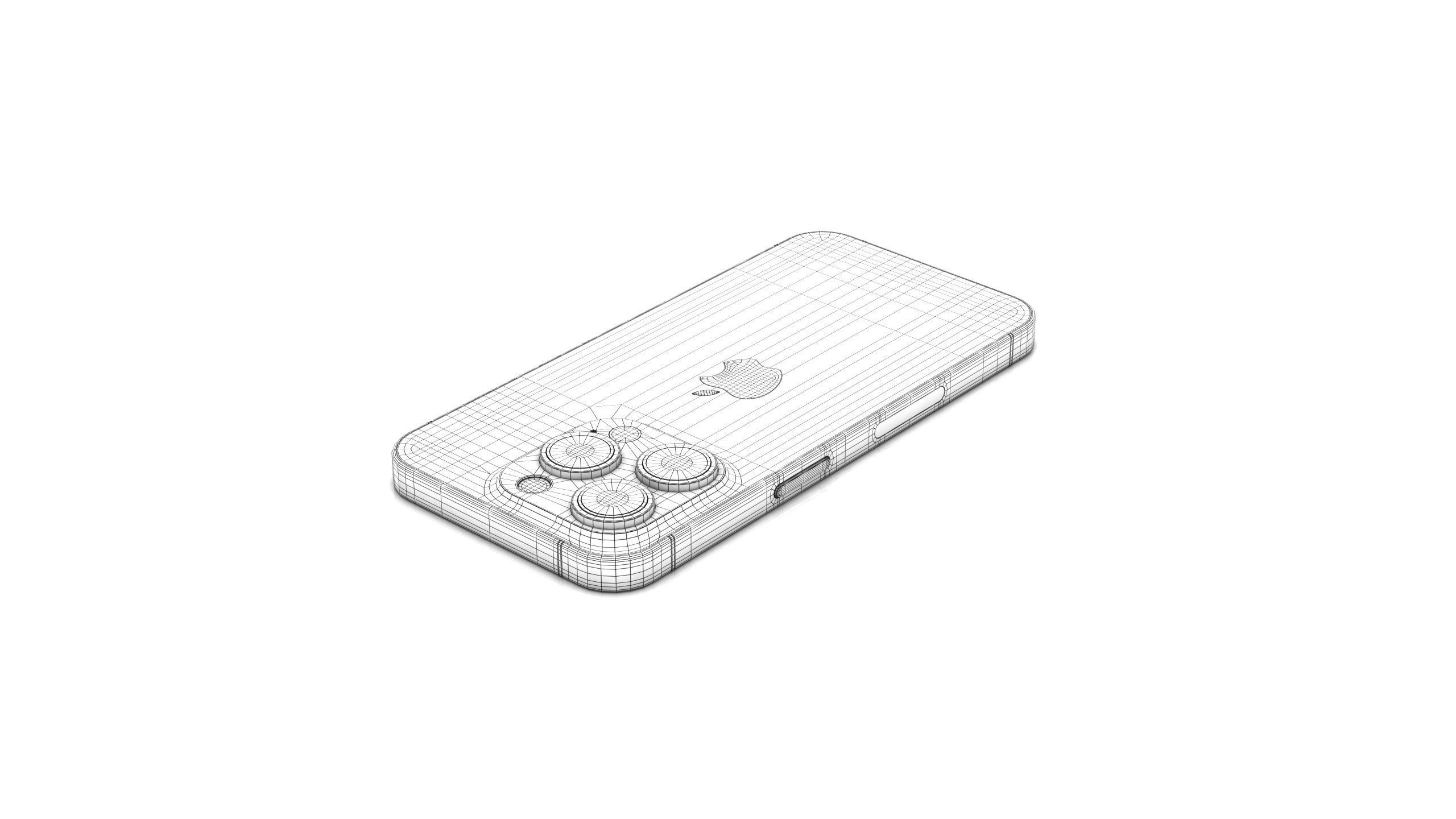 Apple iPhone 15 Pro and Pro max Natural Titanium Low-poly 3D model_22