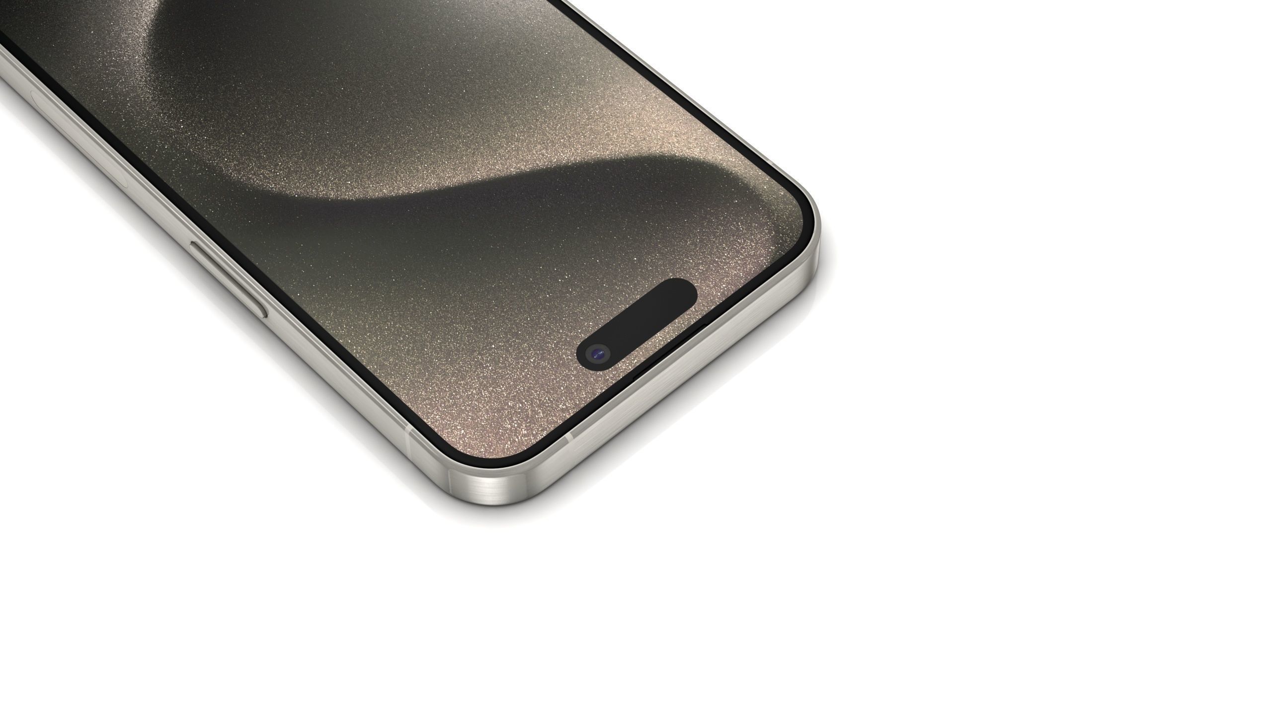 Apple iPhone 15 Pro and Pro max Natural Titanium Low-poly 3D model_11