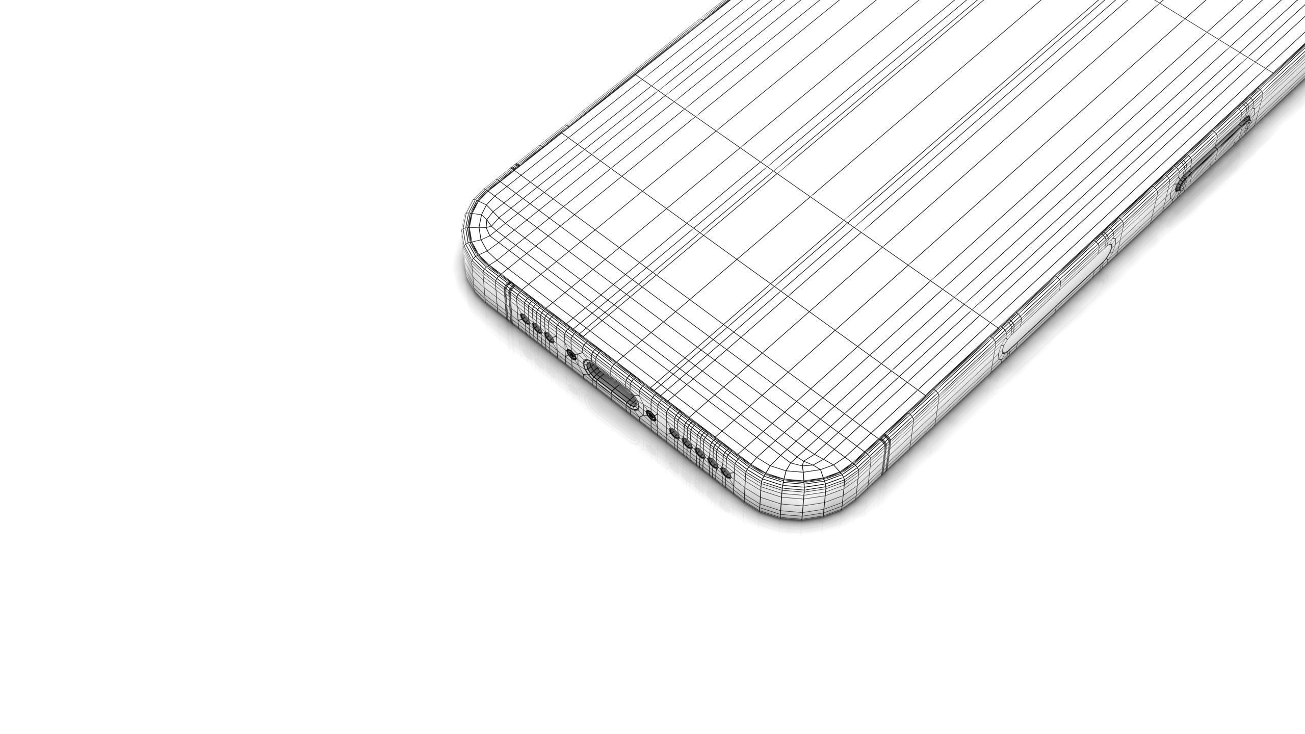 Apple iPhone 15 Pro and Pro max Natural Titanium Low-poly 3D model_24