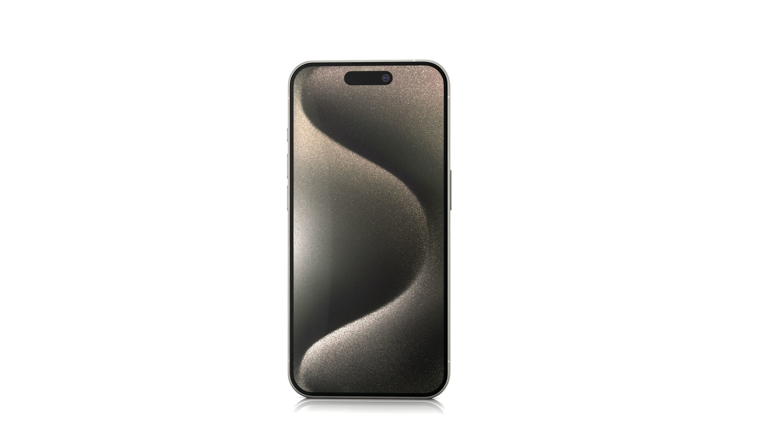 Apple iPhone 15 Pro and Pro max Natural Titanium Low-poly 3D model_2