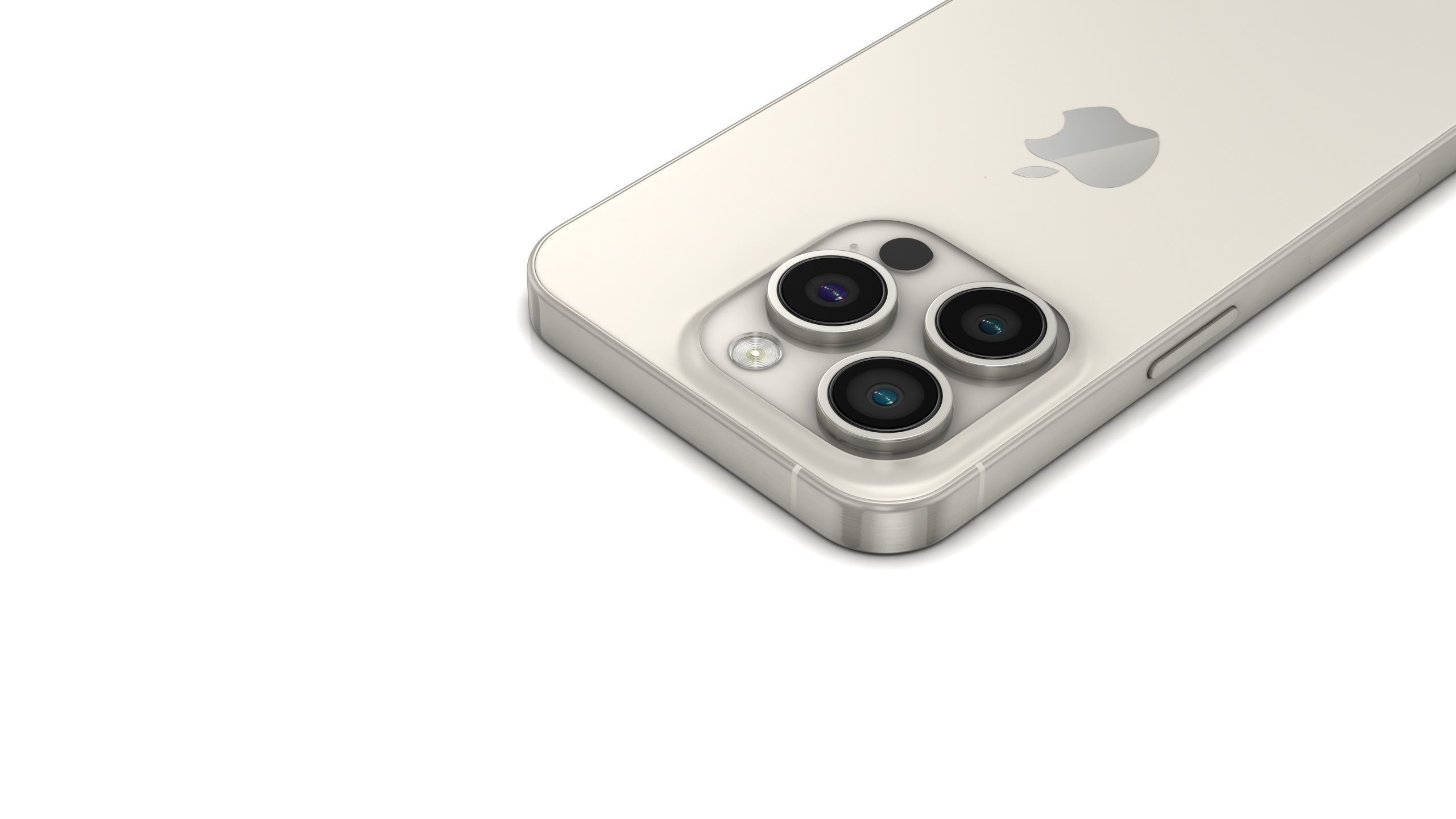 Apple iPhone 15 Pro and Pro max Natural Titanium Low-poly 3D model_12