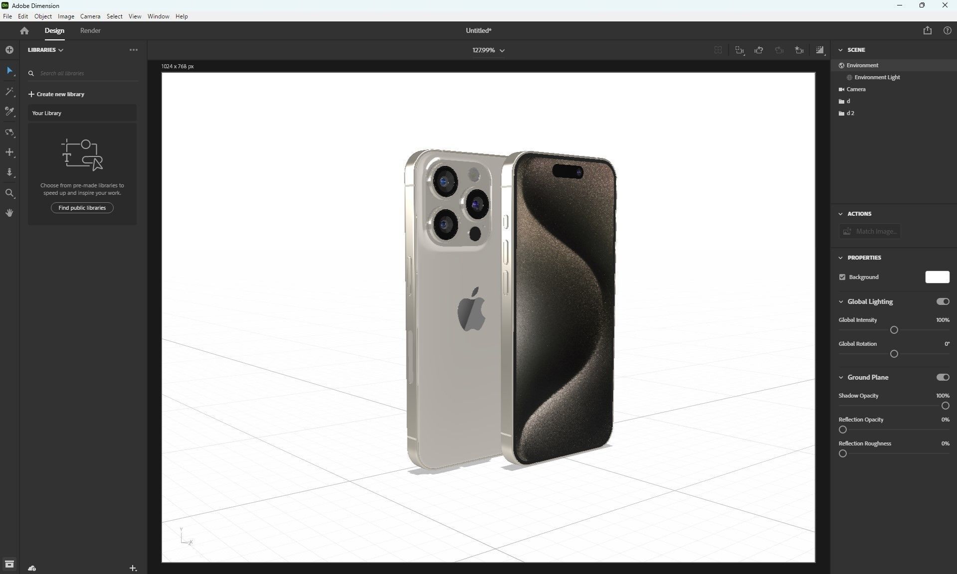 Apple iPhone 15 Pro and Pro max Natural Titanium Low-poly 3D model_35