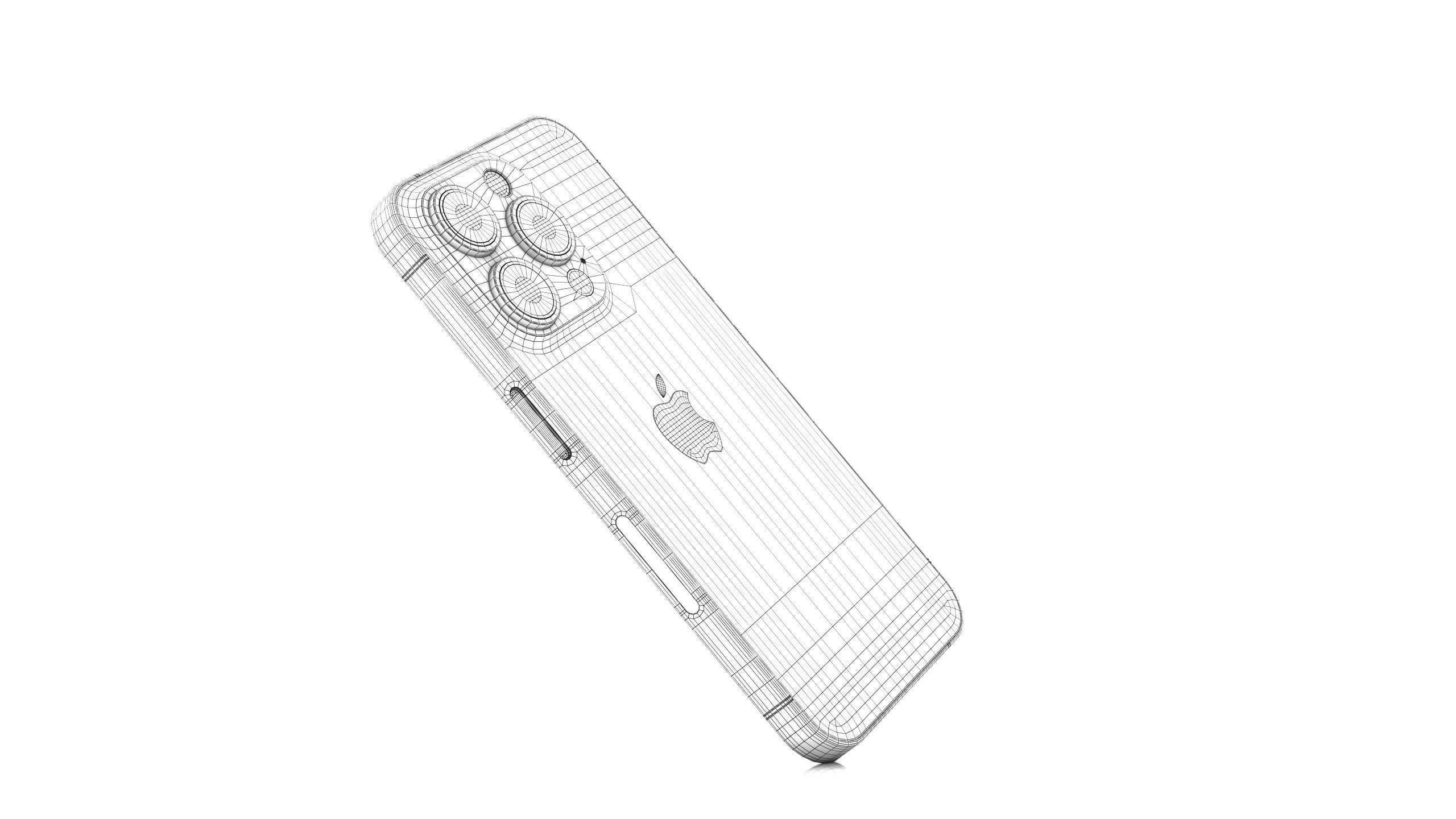 Apple iPhone 15 Pro and Pro max Natural Titanium Low-poly 3D model_21