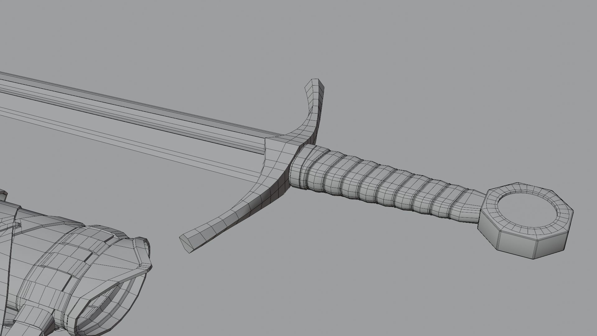 Templar Knight Sword 3D model_21