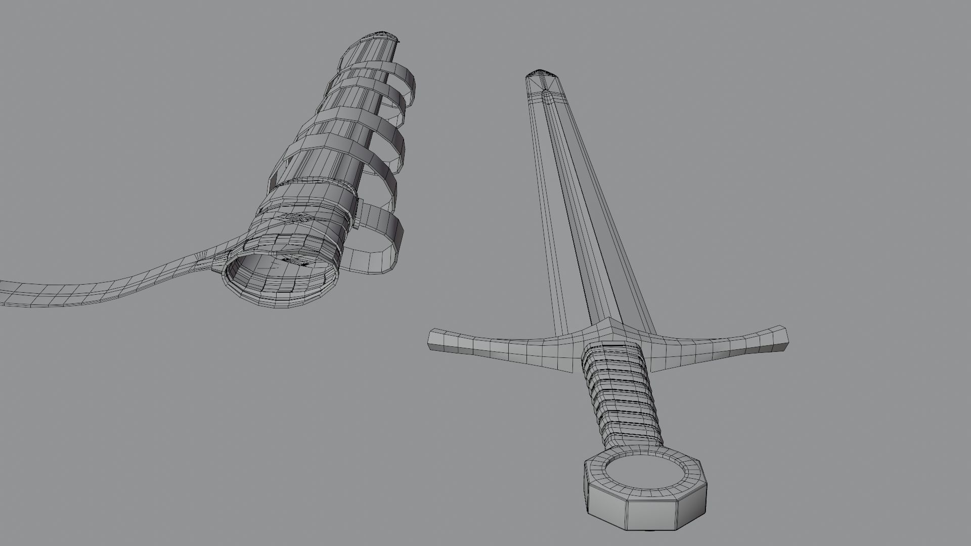 Templar Knight Sword 3D model_23