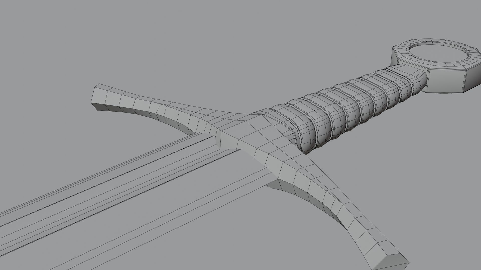 Templar Knight Sword 3D model_20