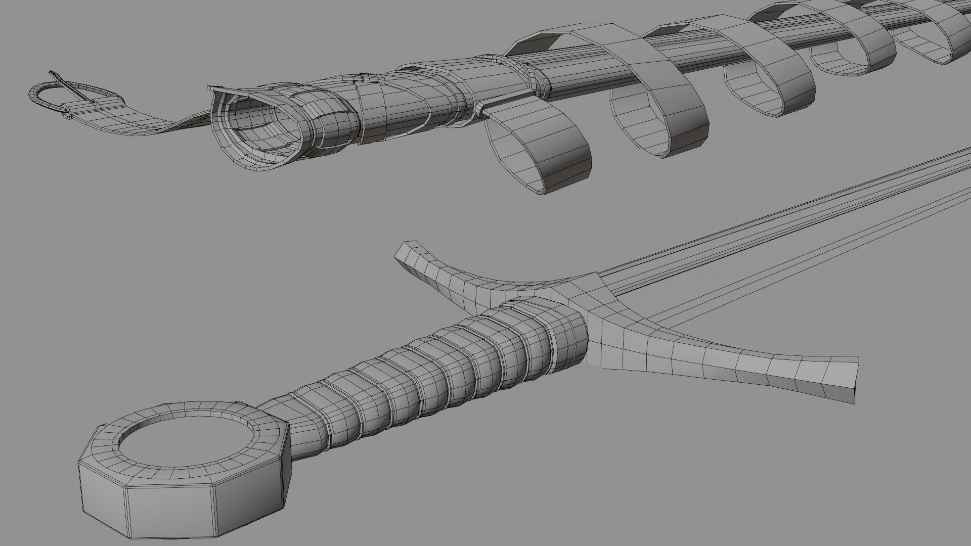 Templar Knight Sword 3D model_24