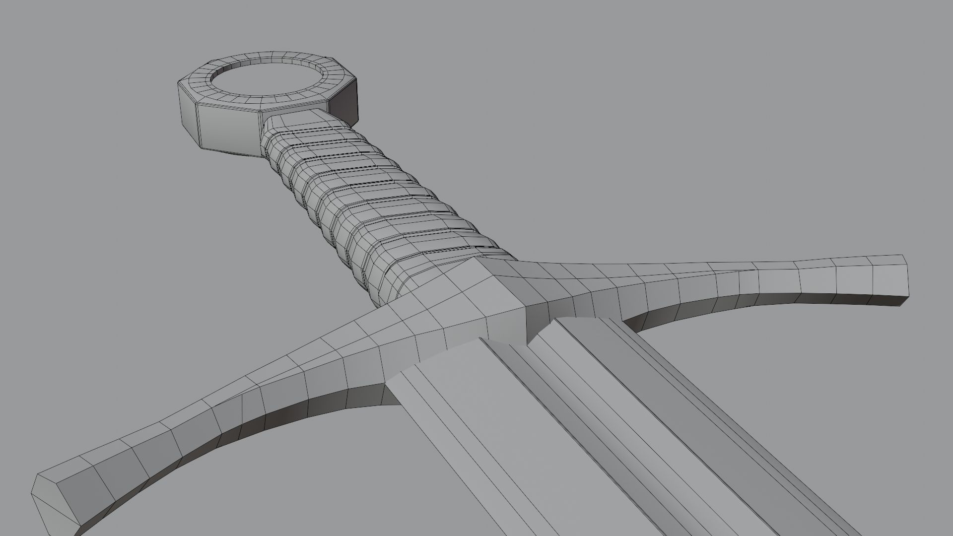 Templar Knight Sword 3D model_19