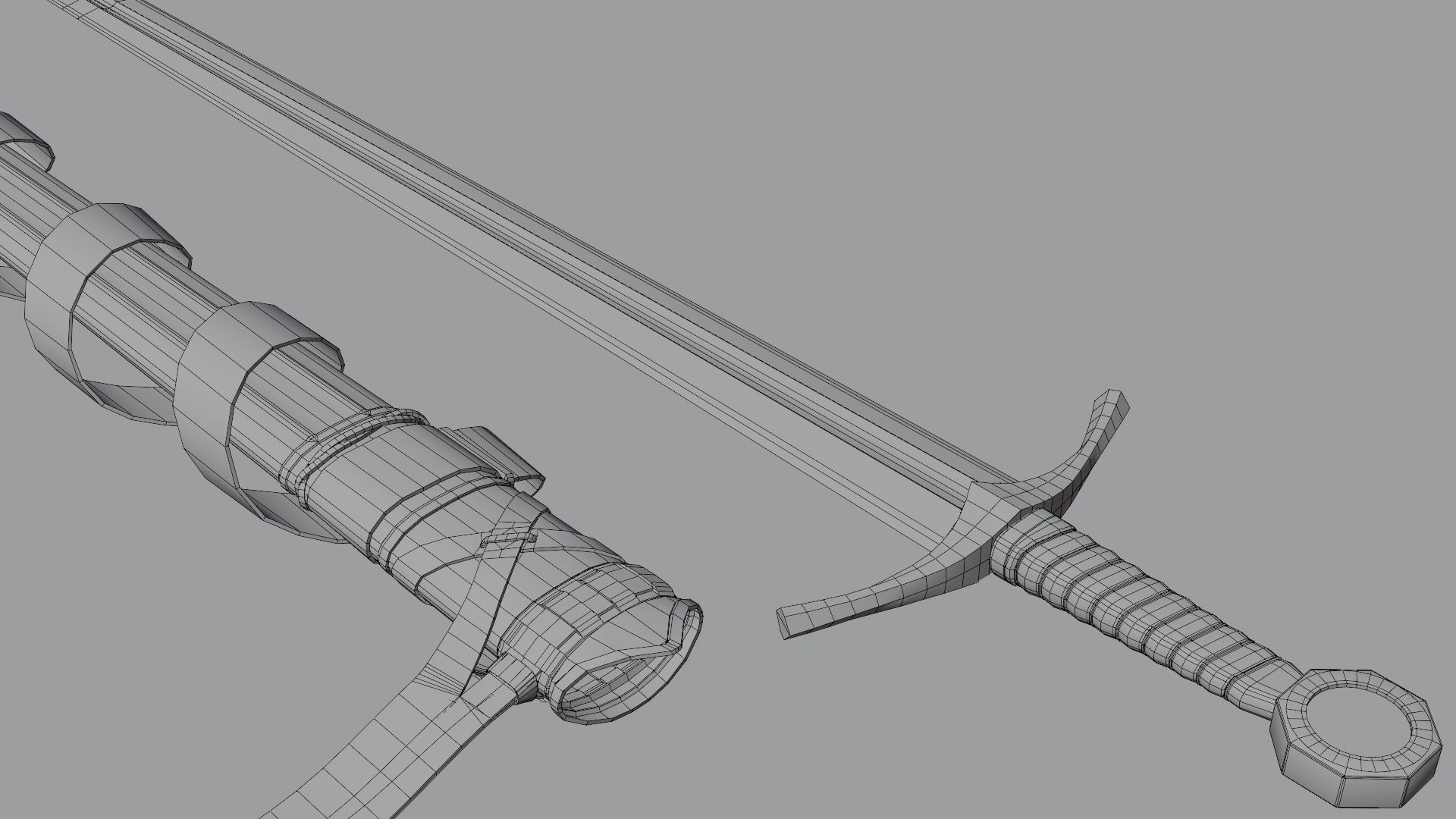 Templar Knight Sword 3D model_22