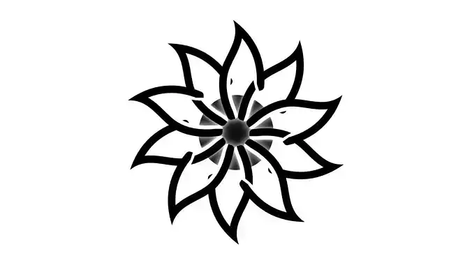 Modern LED Ceiling Light Low-poly 3D model