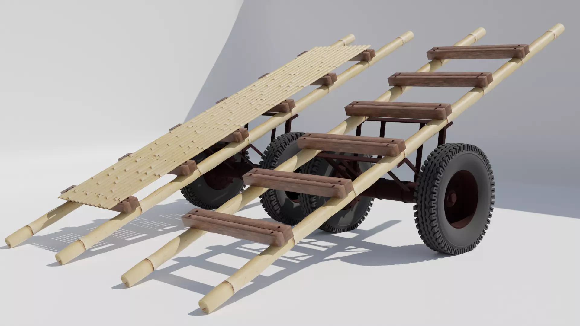 Push cart or Thela gari 3D model