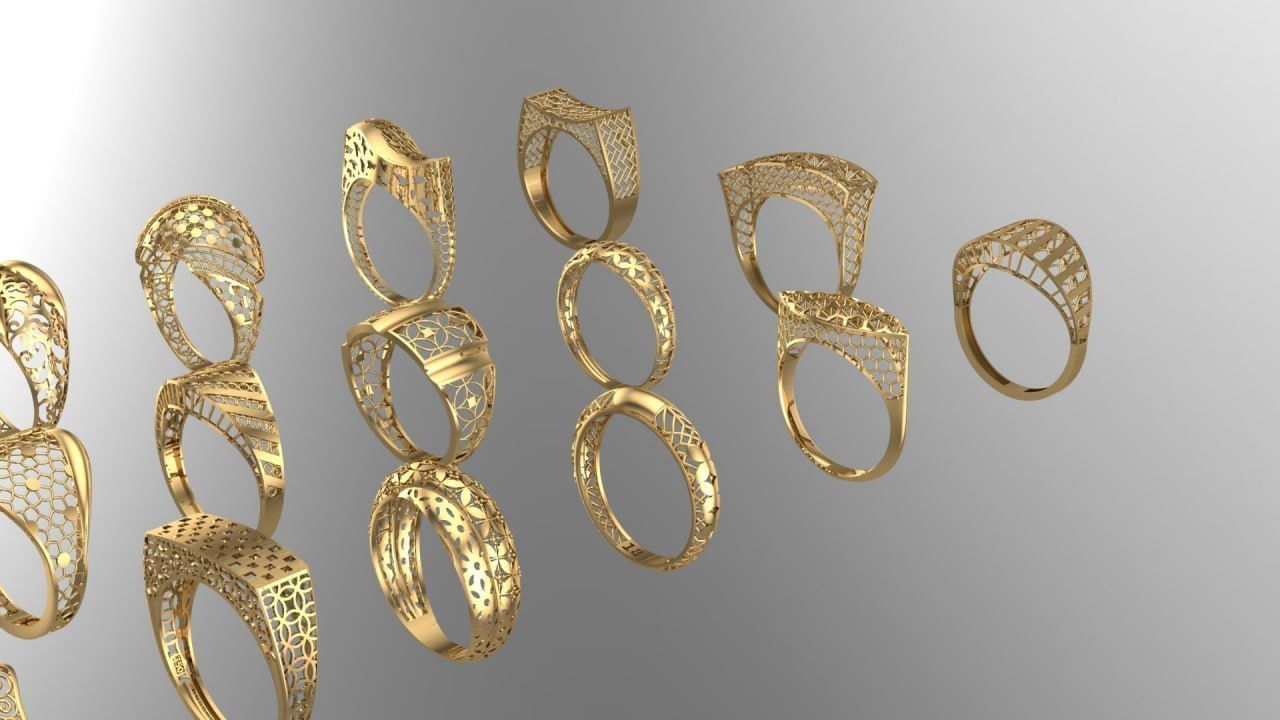 21 Gold light Fusion ring pack 3D print model_2