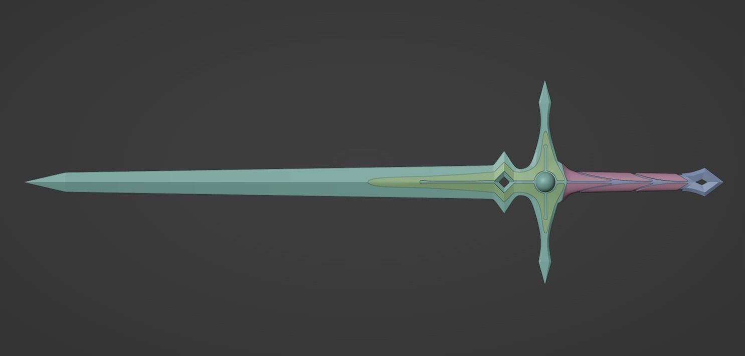 Aether Sword - Genshin Impact 3D Print model 3D print model_8
