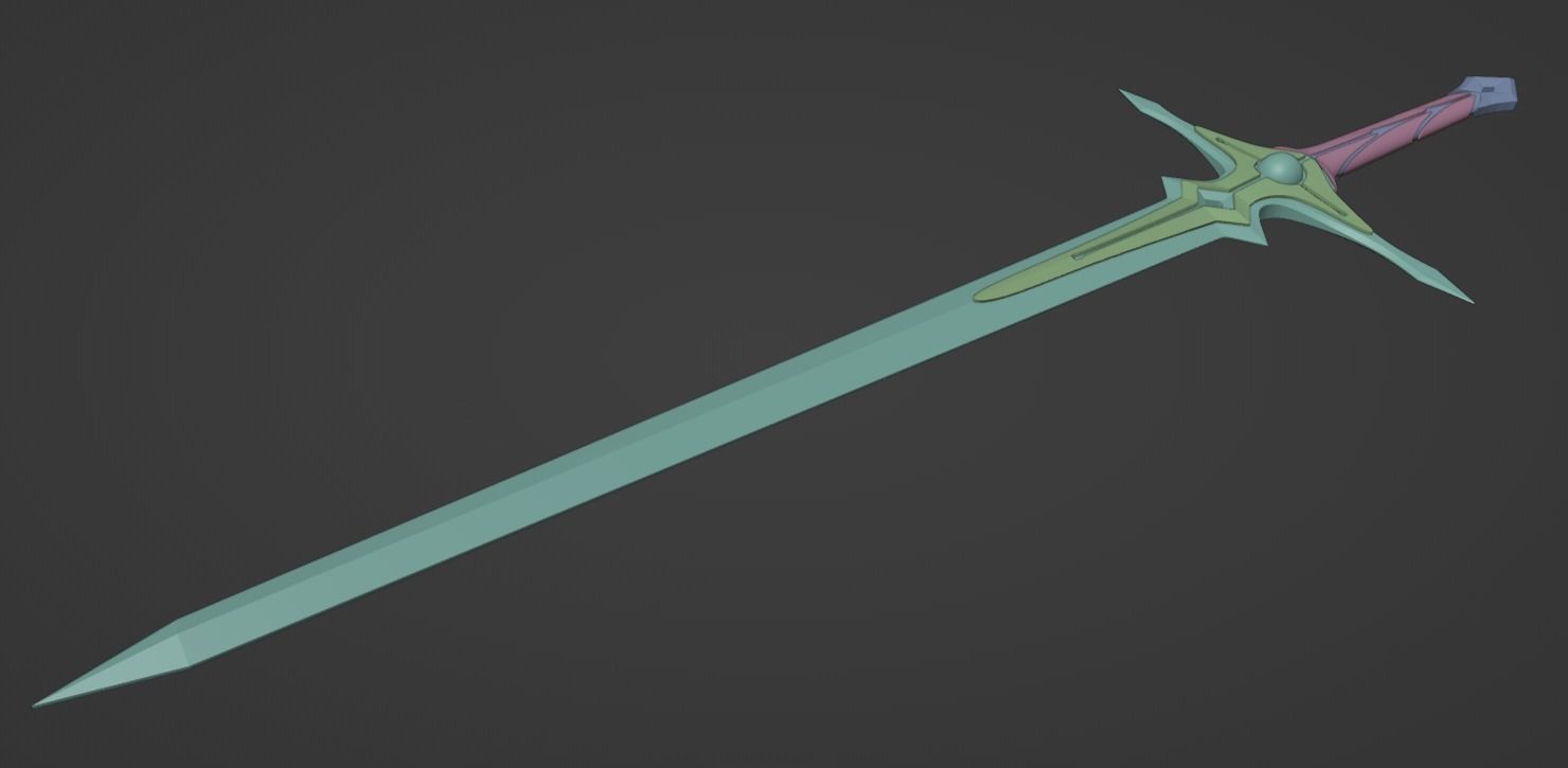 Aether Sword - Genshin Impact 3D Print model 3D print model_6