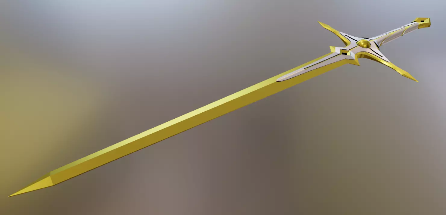 Aether Sword - Genshin Impact 3D Print model 3D print model_0