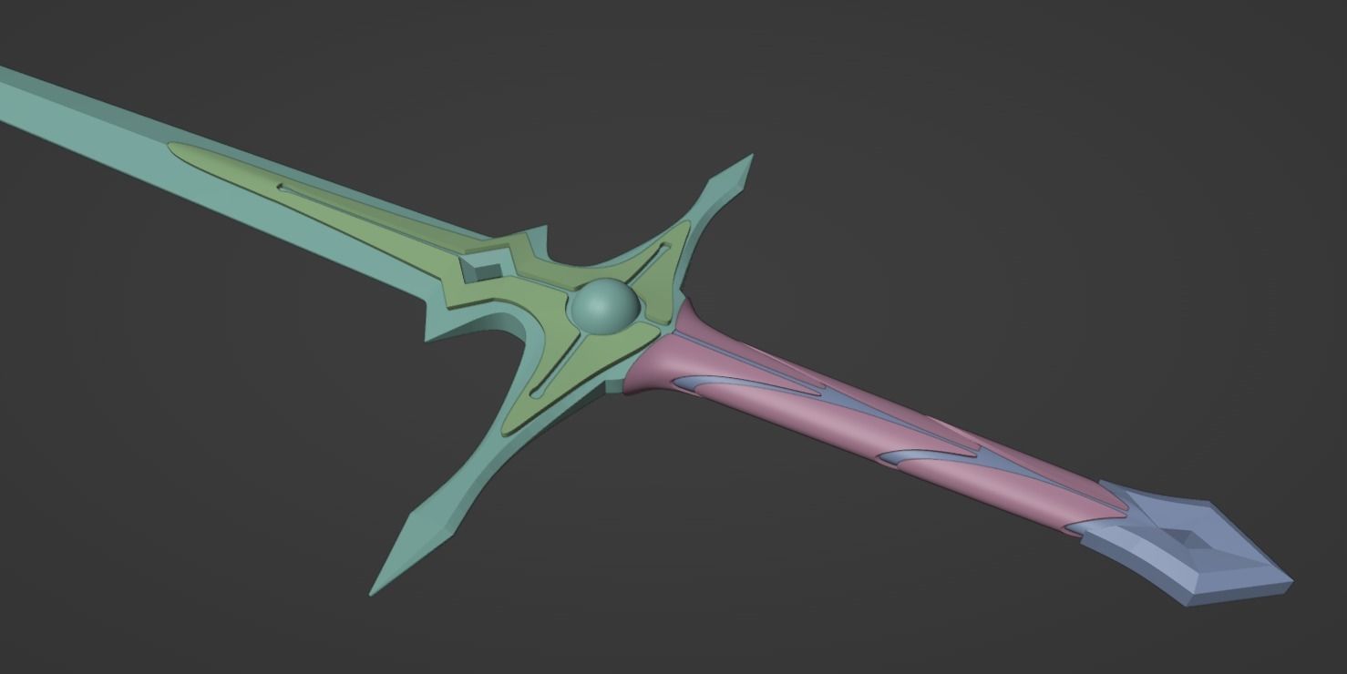 Aether Sword - Genshin Impact 3D Print model 3D print model_7