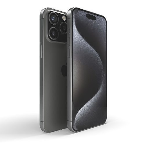 iPhone 15 Pro Max Titanium Black 3D model 3D model