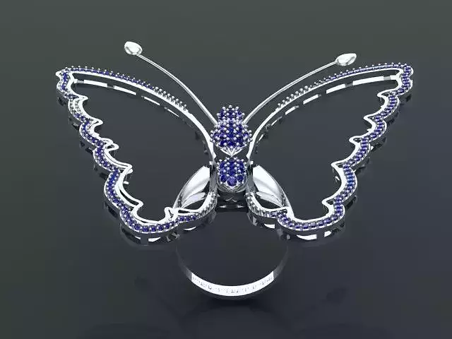 butterfly halo ring