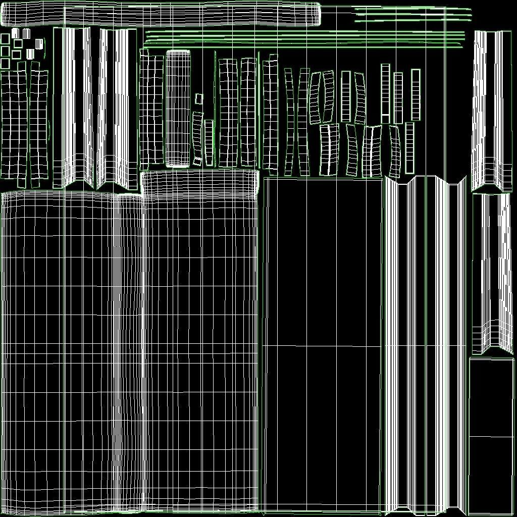 Modern Bench Low-poly 3D model_19